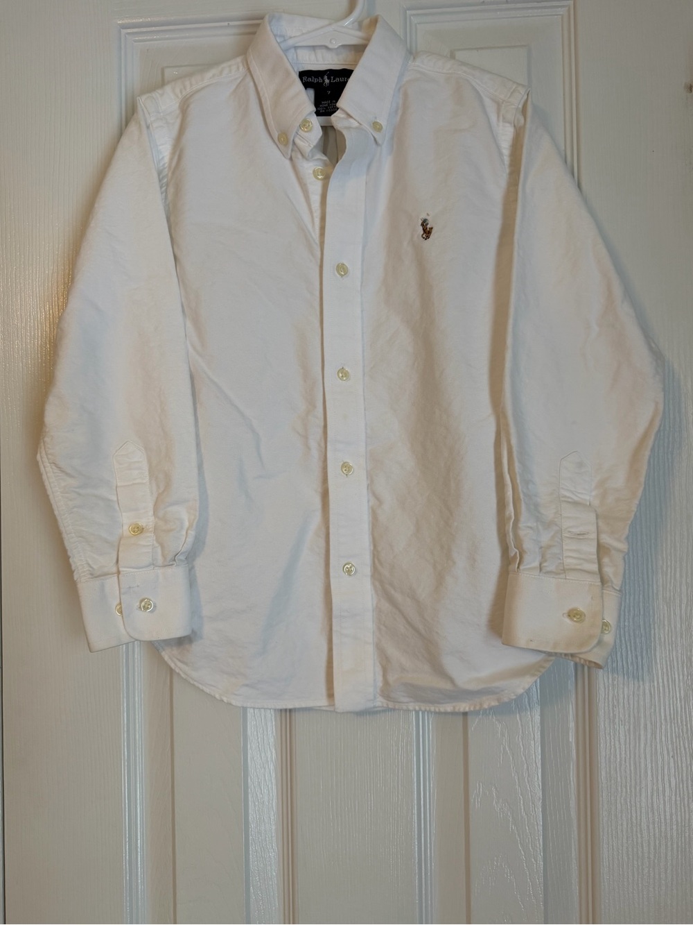 Boys Ralph Lauren white button down size 7